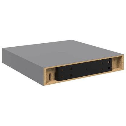 Scaffali a Parete 2 pz Grigi 23x23,5x3,8 cm in MDF | homemem39