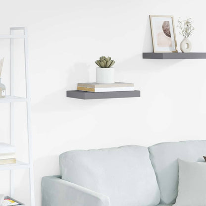 Scaffale a Parete Grigio 40x23,5x3,8 cm in MDF