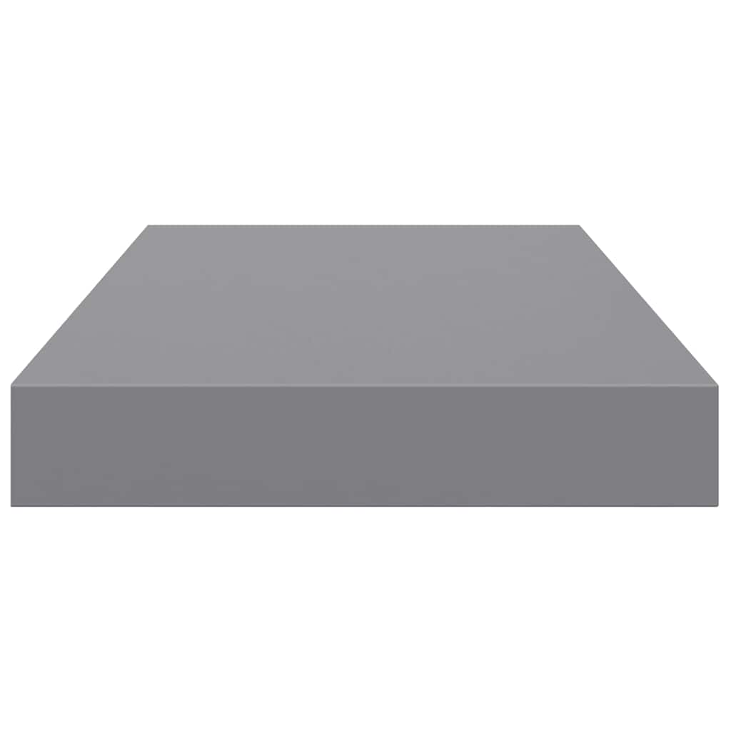 Scaffali a Parete 2 pz Grigi 40x23,5x3,8 cm in MDF