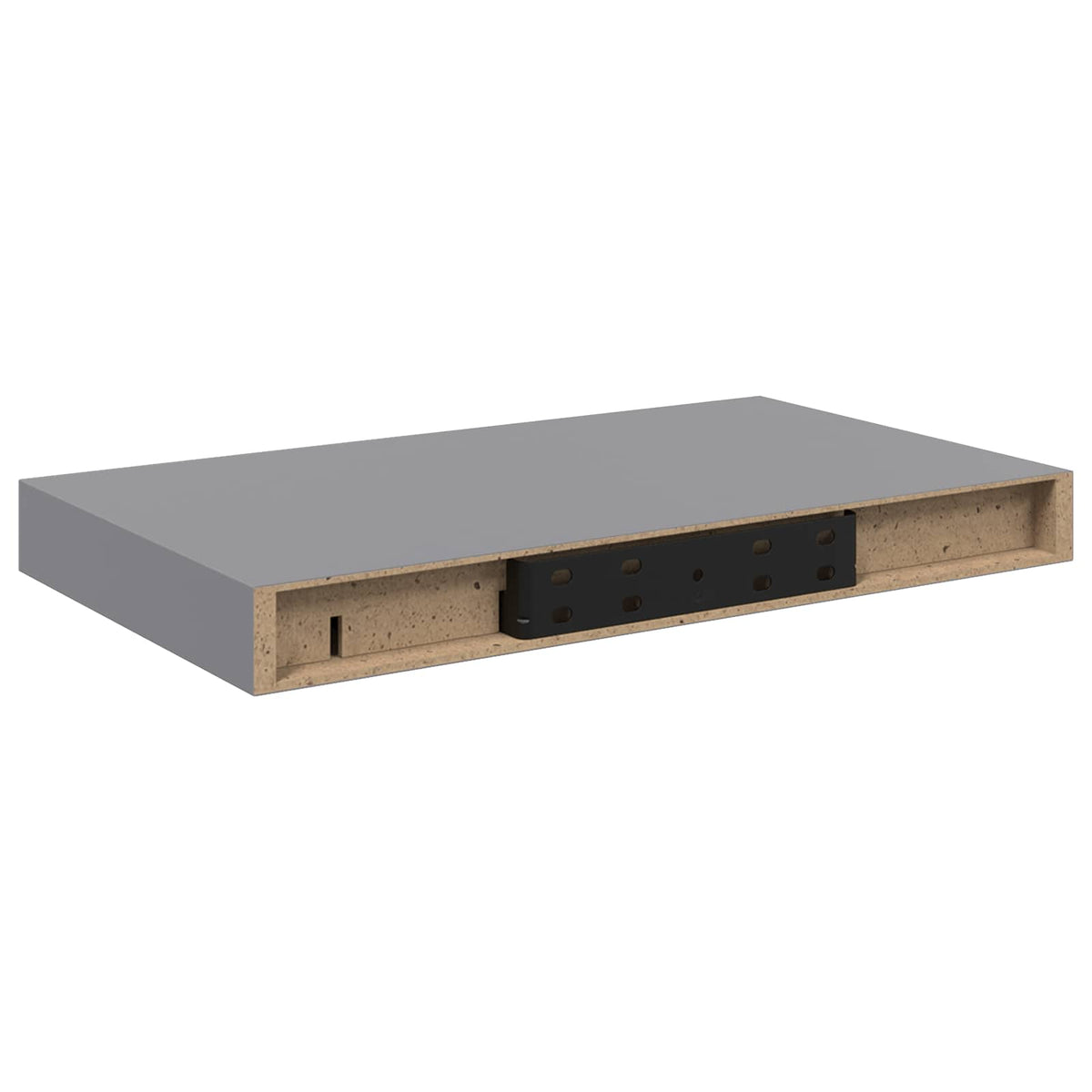 Scaffali a Parete 4 pz Grigi 40x23,5x3,8 cm in MDF
