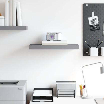 Scaffale a Parete Grigio 50x23,5x3,8 cm in MDF | homemem39