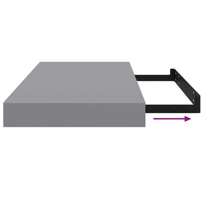 Scaffale a Parete Grigio 50x23,5x3,8 cm in MDF | homemem39