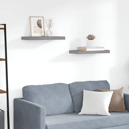 Scaffale a Parete Grigio 50x23,5x3,8 cm in MDF | homemem39