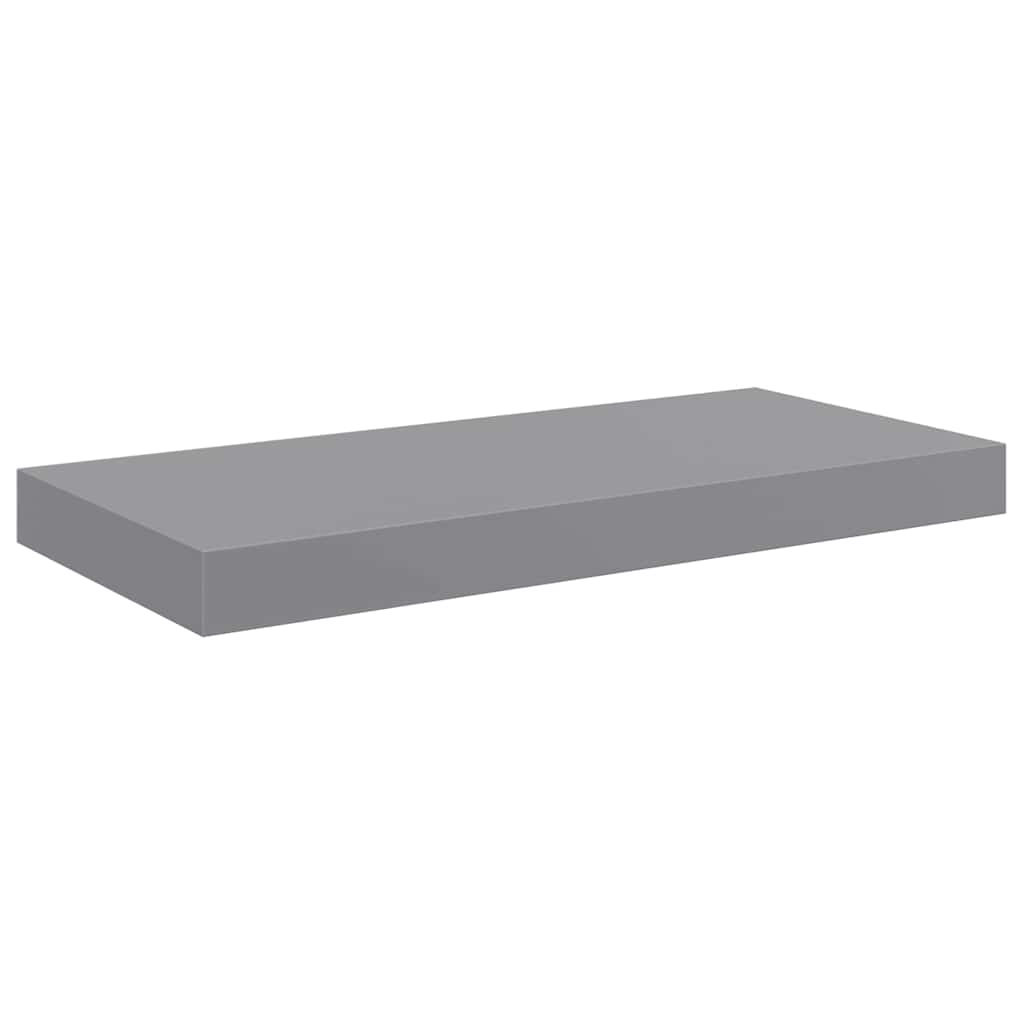 Scaffali a Parete 2 pz Grigi 50x23,5x3,8 cm in MDF | homemem39