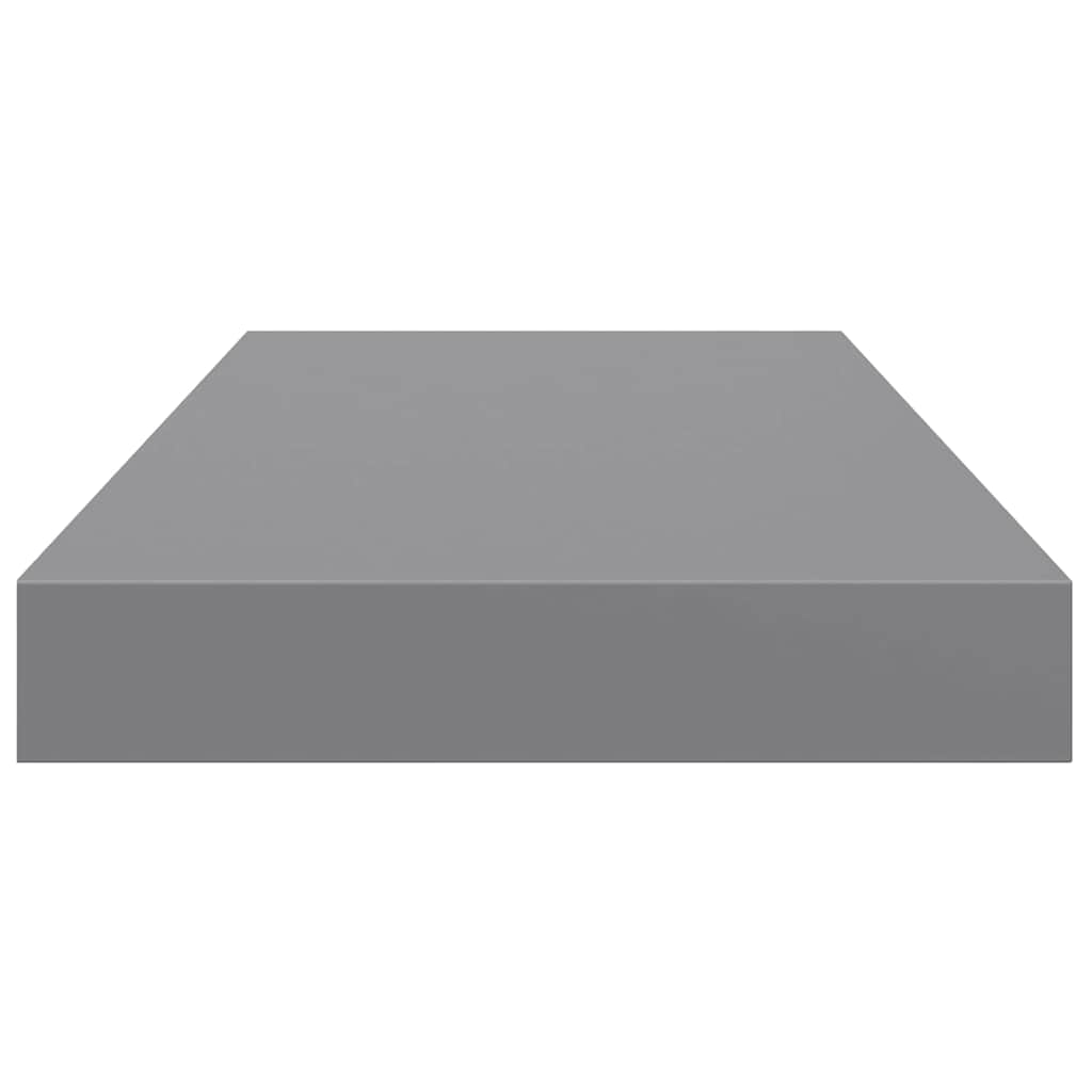 Scaffali a Parete 2 pz Grigi 50x23,5x3,8 cm in MDF
