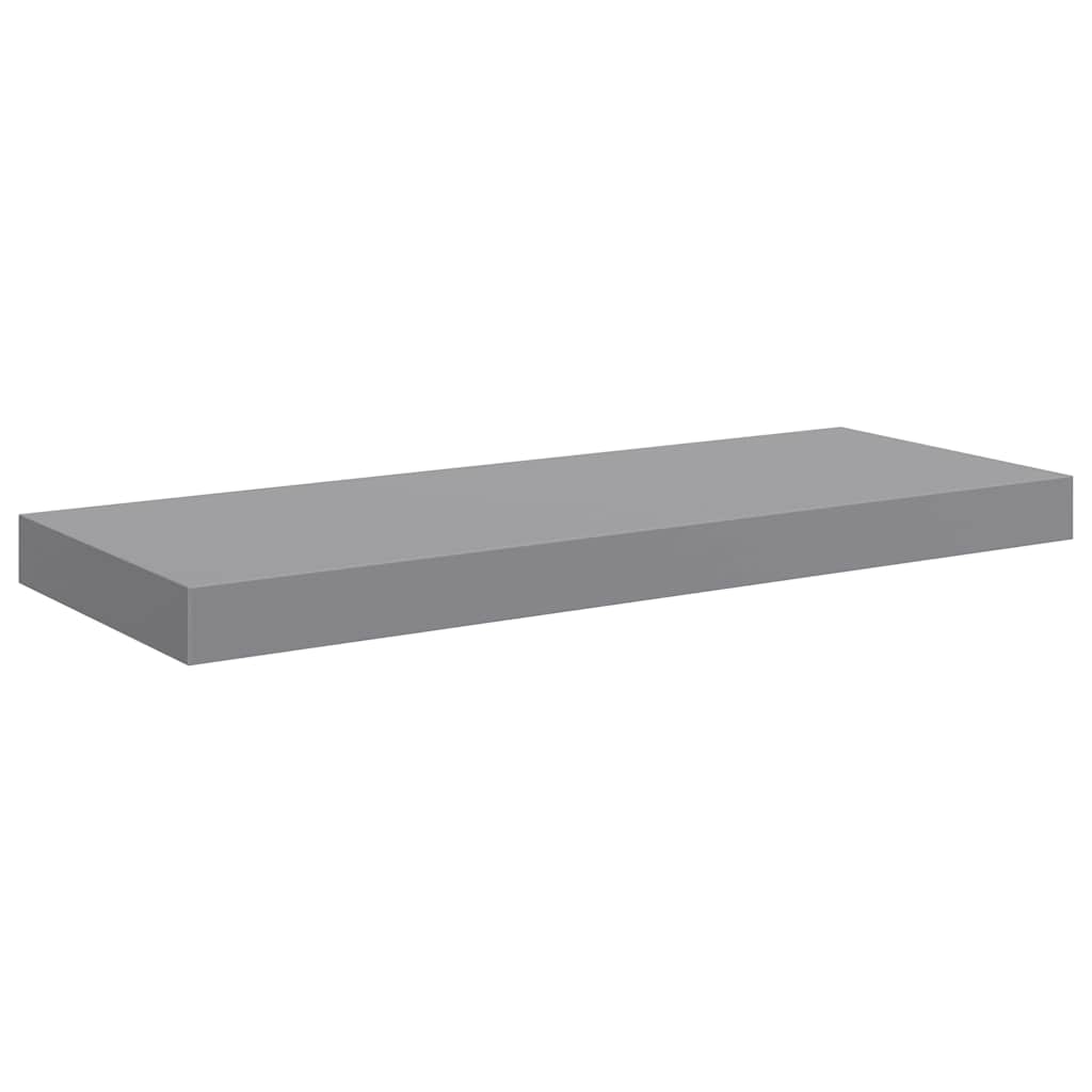 Scaffali a Parete 2 pz Grigi 60x23,5x3,8 cm in MDF | homemem39