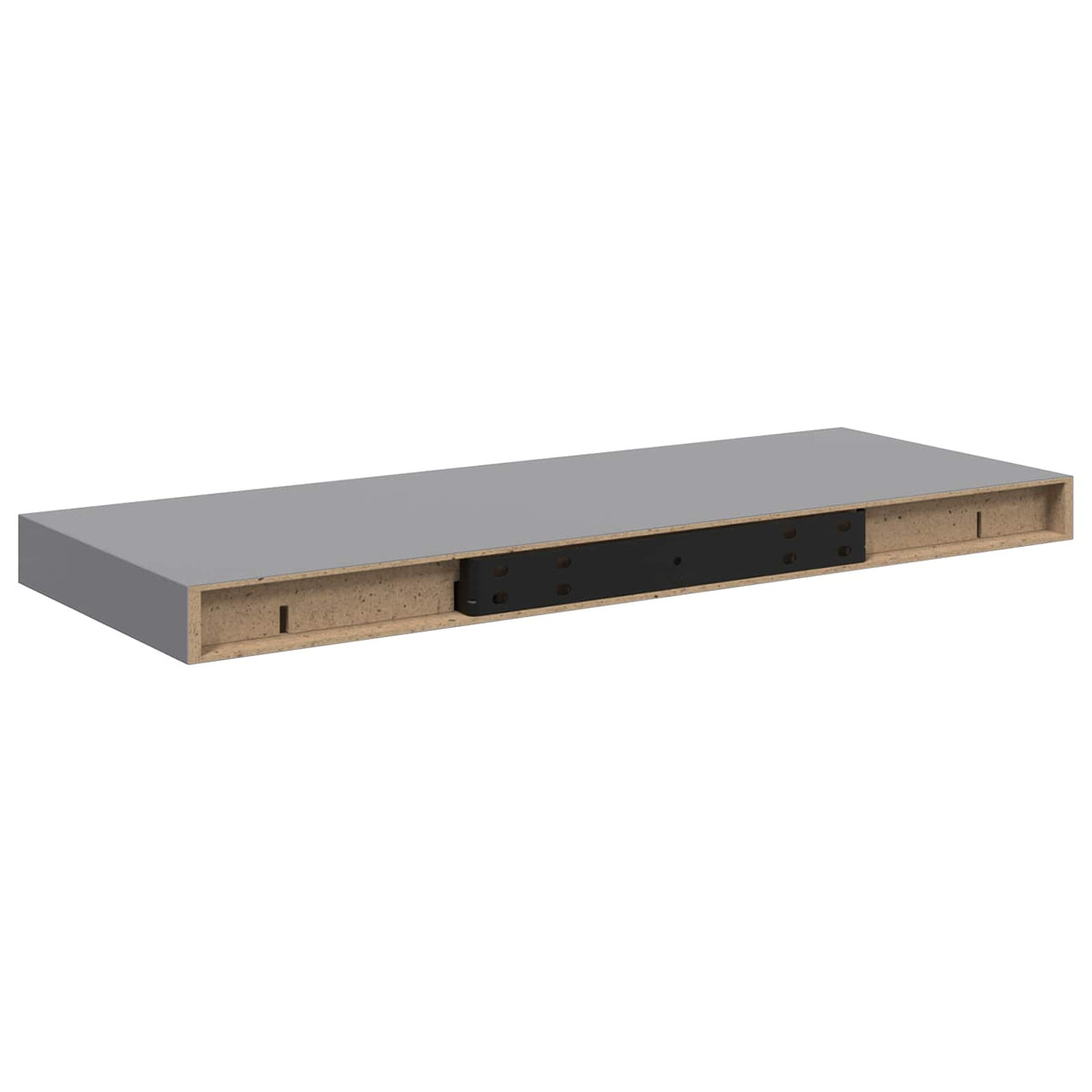 Scaffali a Parete 2 pz Grigi 60x23,5x3,8 cm in MDF