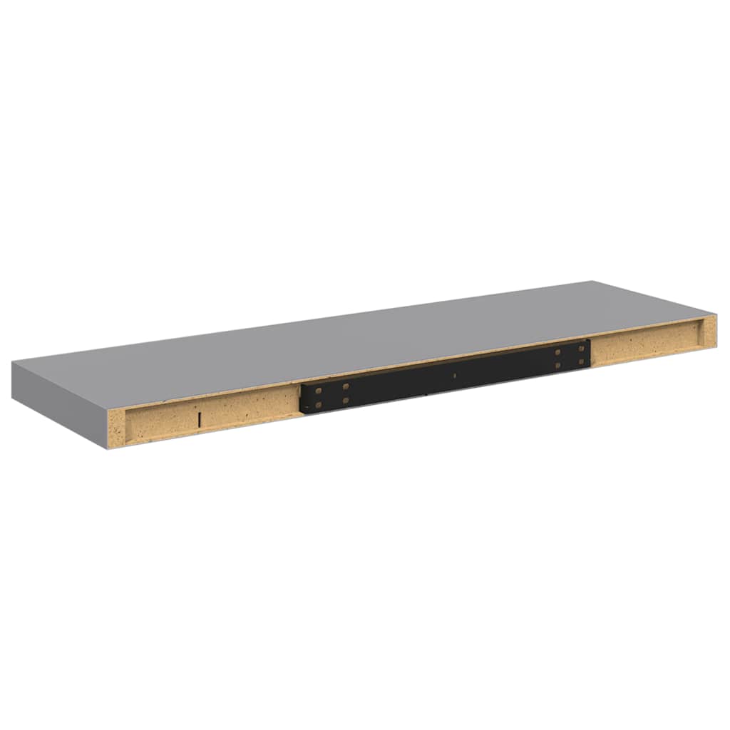 Scaffale a Parete Grigio 80x23,5x3,8 cm in MDF | homemem39
