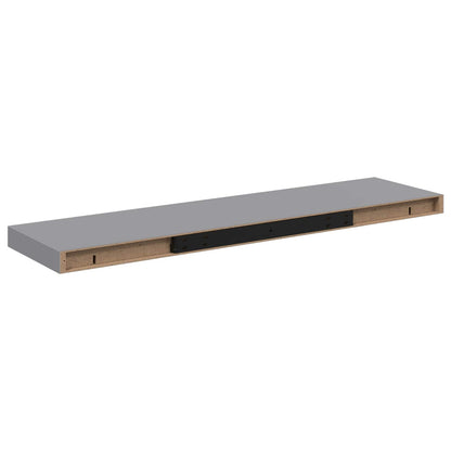 Scaffali a Parete 2 pz Grigi 90x23,5x3,8 cm in MDF
