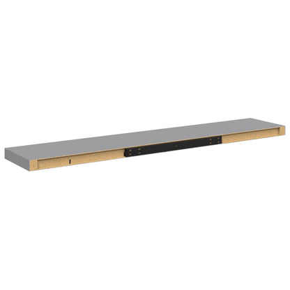Scaffale a Parete Grigio 120x23,5x3,8 cm in MDF | homemem39