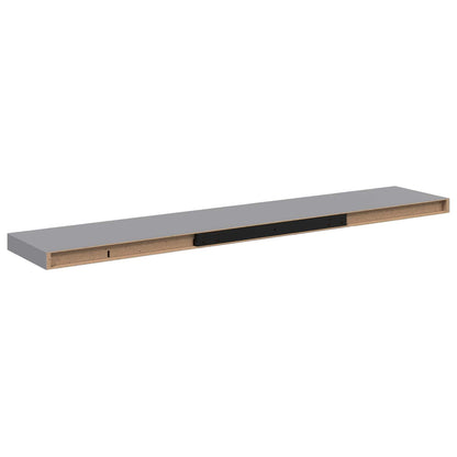 Scaffale a Parete Grigio 120x23,5x3,8 cm in MDF