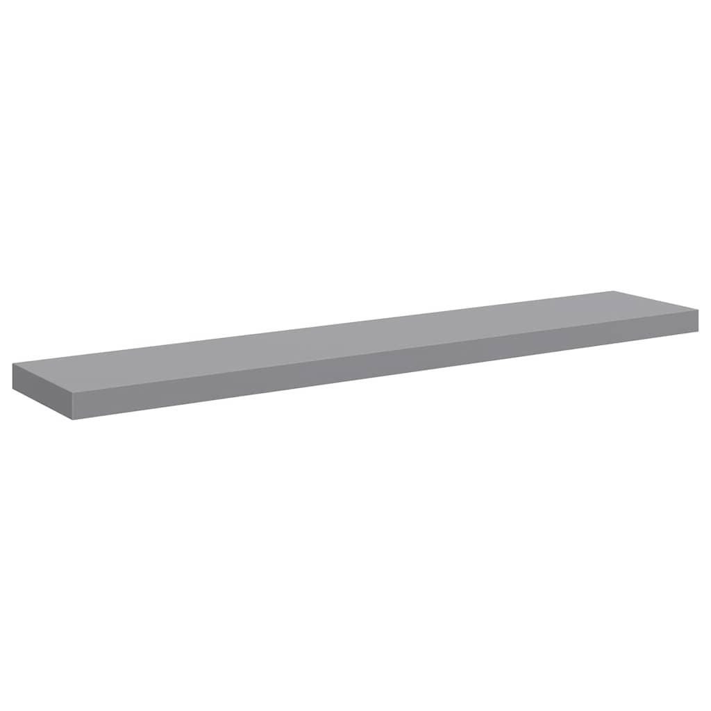 Scaffali a Parete 2 pz Grigi 120x23,5x3,8 cm in MDF | homemem39
