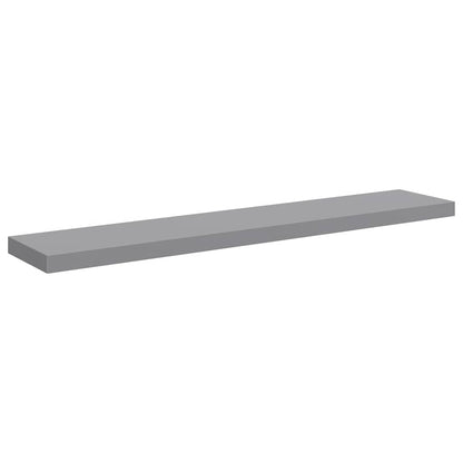 Scaffali a Parete 2 pz Grigi 120x23,5x3,8 cm in MDF | homemem39