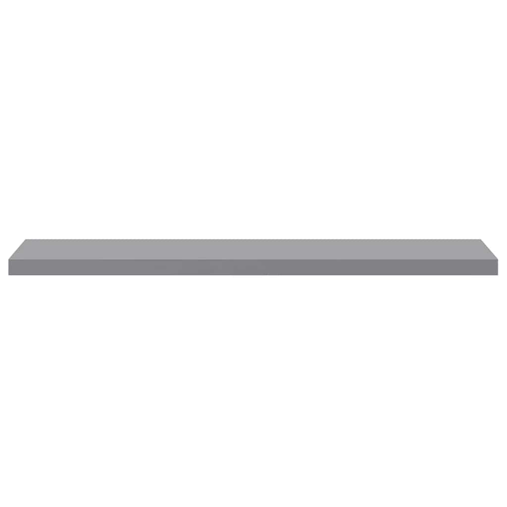 Scaffali a Parete 2 pz Grigi 120x23,5x3,8 cm in MDF | homemem39