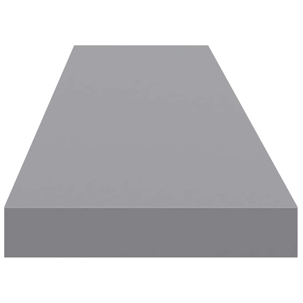 Scaffali a Parete 2 pz Grigi 120x23,5x3,8 cm in MDF | homemem39