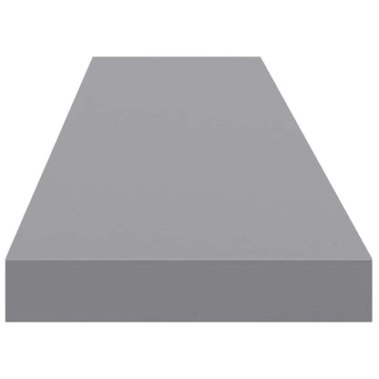 Scaffali a Parete 2 pz Grigi 120x23,5x3,8 cm in MDF | homemem39