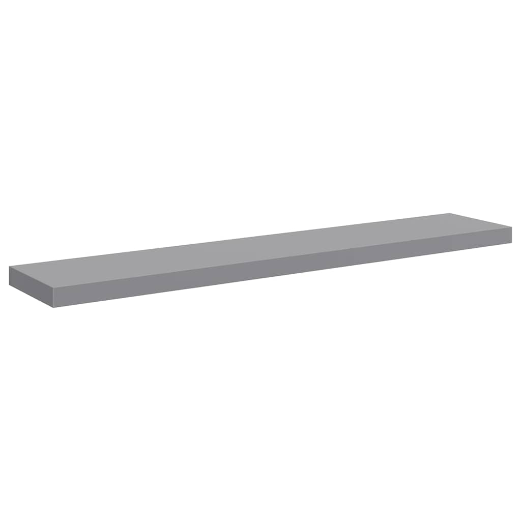 Scaffali a Parete 2 pz Grigi 120x23,5x3,8 cm in MDF | homemem39