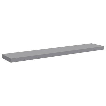 Scaffali a Parete 2 pz Grigi 120x23,5x3,8 cm in MDF | homemem39