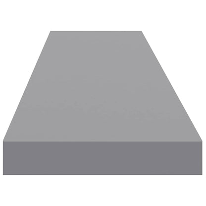 Scaffali a Parete 2 pz Grigi 120x23,5x3,8 cm in MDF | homemem39