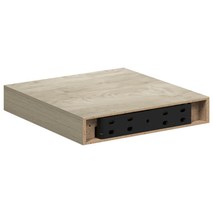 Scaffali a Parete 4 pz Rovere 23x23,5x3,8 cm in MDF