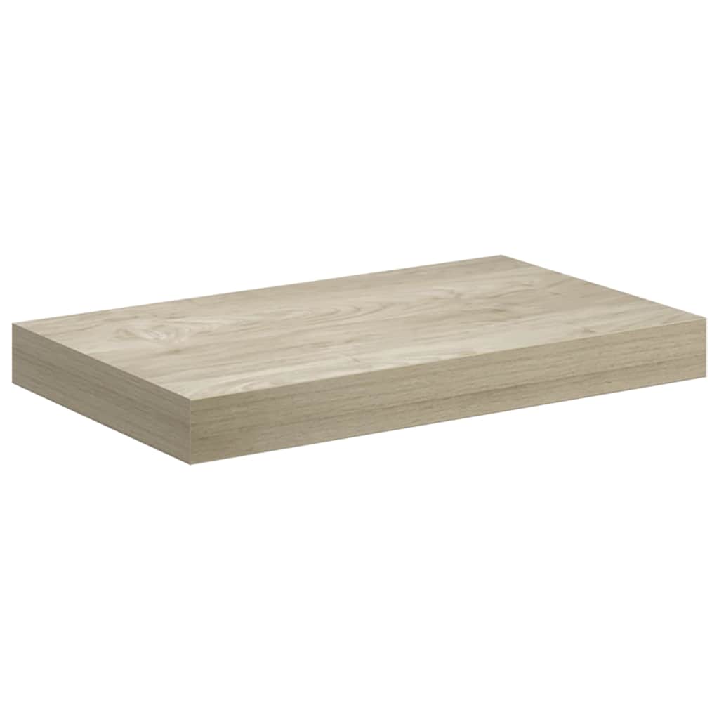 Scaffali a Parete 2 pz Rovere 40x23,5x3,8 cm in MDF