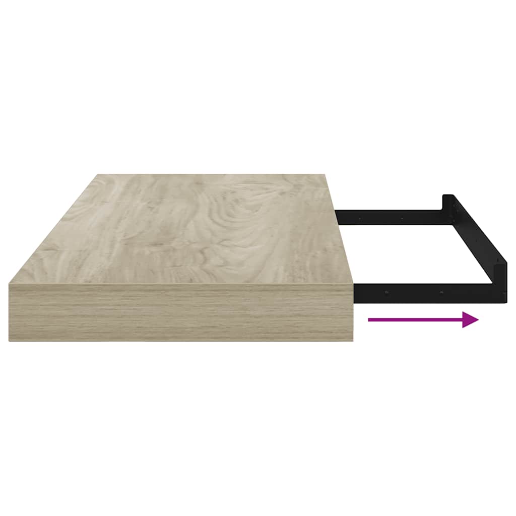 Scaffale a Parete Rovere 40x23,5x3,8 cm in MDF | homemem39