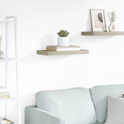 Scaffale a Parete Rovere 40x23,5x3,8 cm in MDF | homemem39