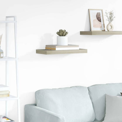 Scaffale a Parete Rovere 40x23,5x3,8 cm in MDF