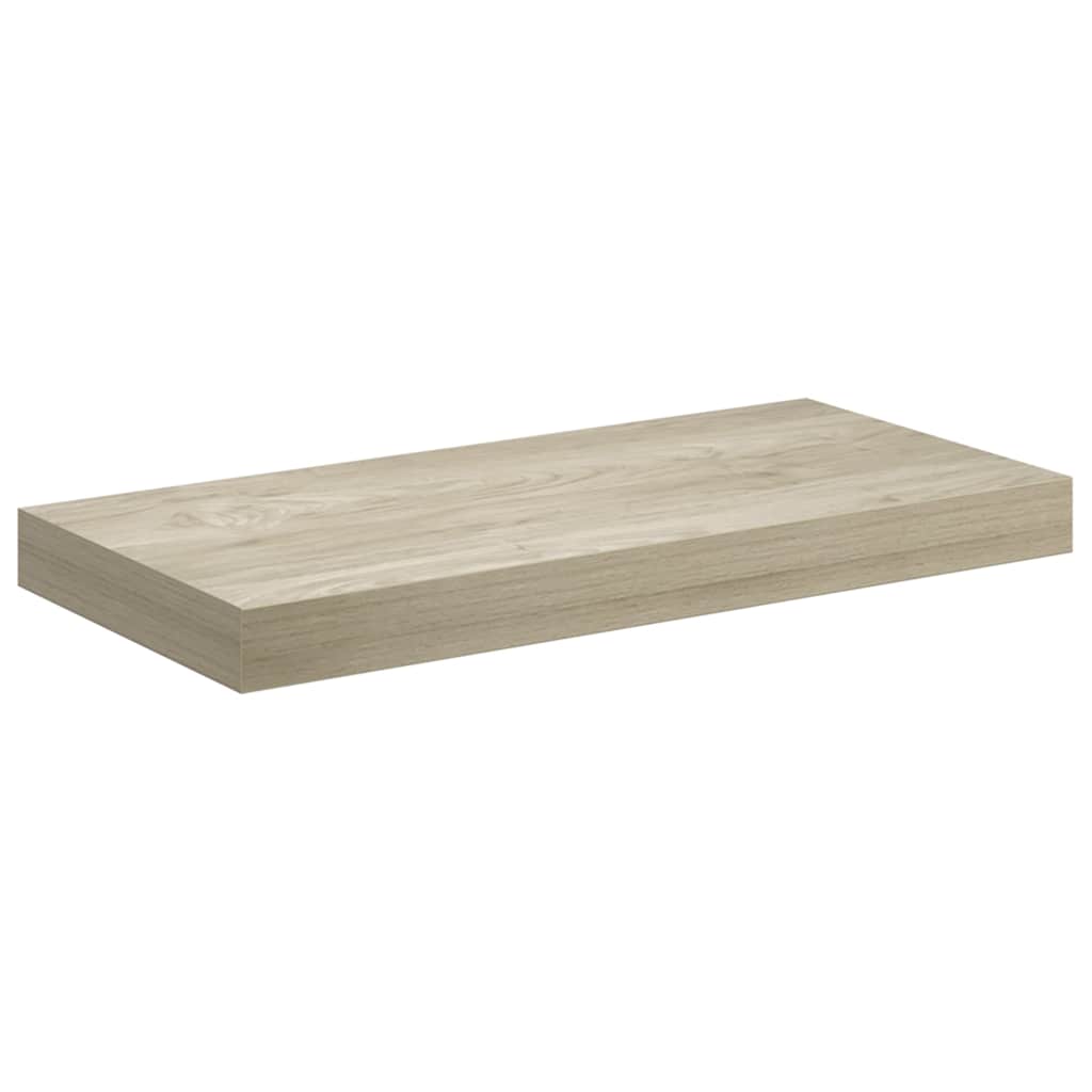 Scaffali a Parete 2 pz Rovere 50x23,5x3,8 cm in MDF | homemem39