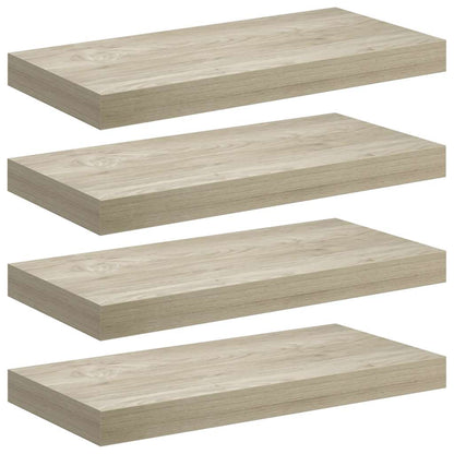 Scaffali a Parete 4 pz Rovere 50x23x3,8 cm in MDF | homemem39