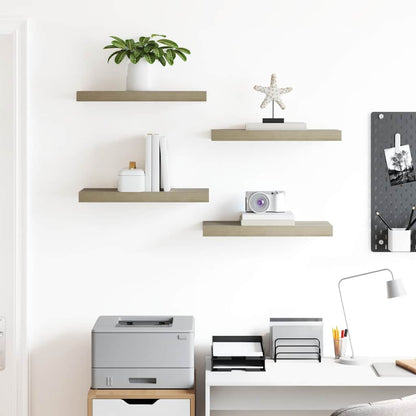 Scaffali a Parete 4 pz Rovere 50x23x3,8 cm in MDF | homemem39