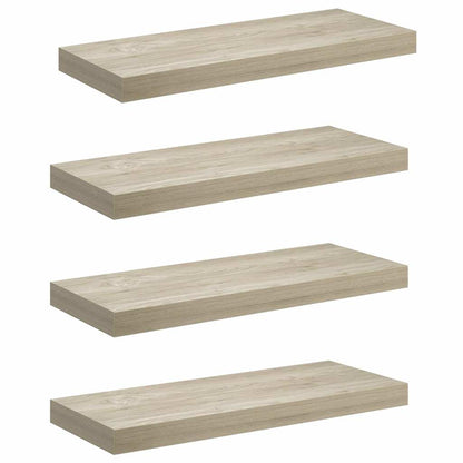 Scaffali a Parete 4 pz Rovere 60x23,5x3,8 cm in MDF | homemem39