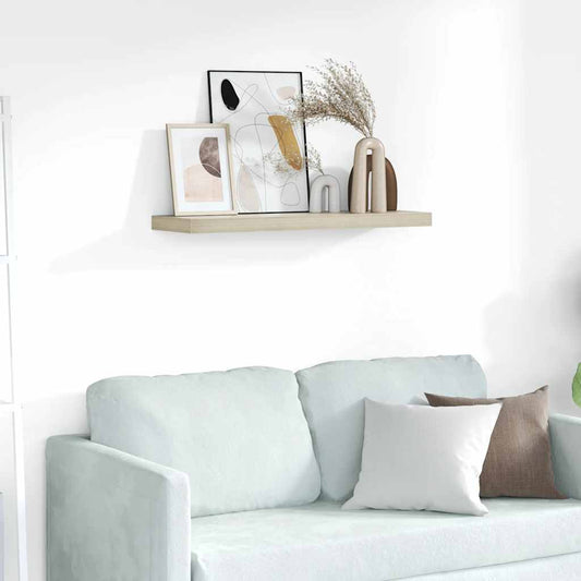 Scaffale a Parete Rovere 80x23,5x3,8 cm in MDF | homemem39