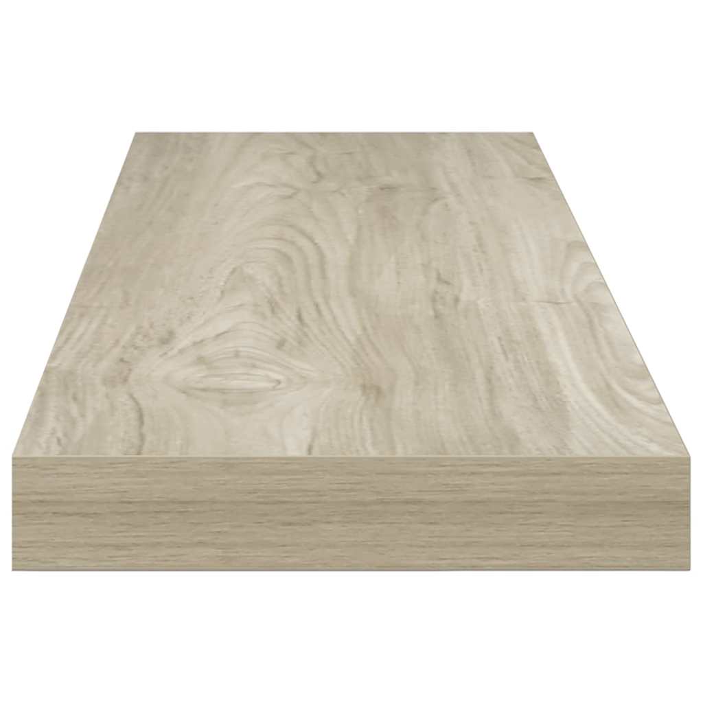 Scaffali a Parete 2 pz Rovere 80x23,5x3,8 cm in MDF | homemem39