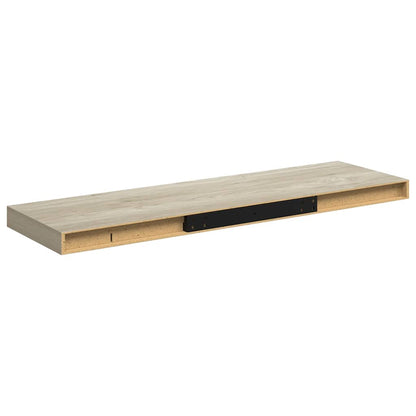Scaffali a Parete 2 pz Rovere 80x23,5x3,8 cm in MDF | homemem39