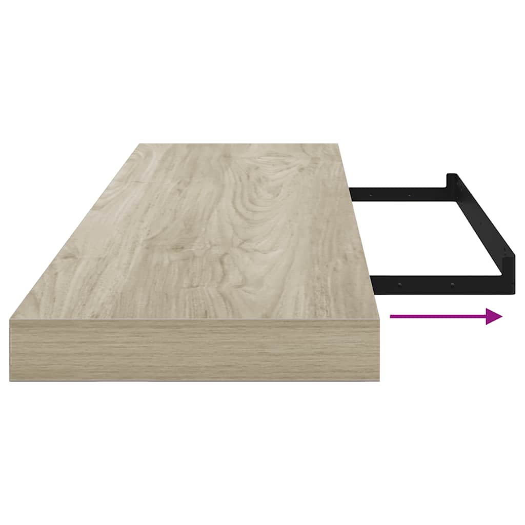 Scaffale a Parete Rovere 90x23,5x3,8 cm in MDF | homemem39