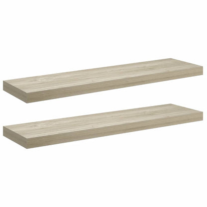 Scaffali a Parete 2 pz Rovere 90x23,5x3,8 cm in MDF | homemem39