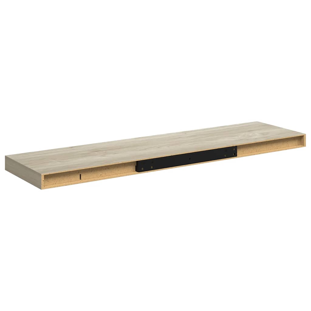 Scaffali a Parete 2 pz Rovere 90x23,5x3,8 cm in MDF | homemem39