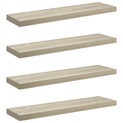 Scaffali a Parete 4 pz Rovere 90x23,5x3,8 cm in MDF | homemem39