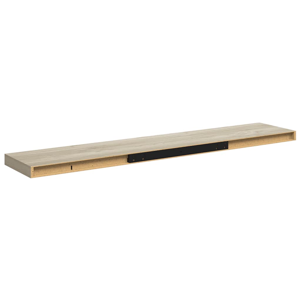Scaffali a Parete 2 pz Rovere 120x23,5x3,8 cm in MDF | homemem39