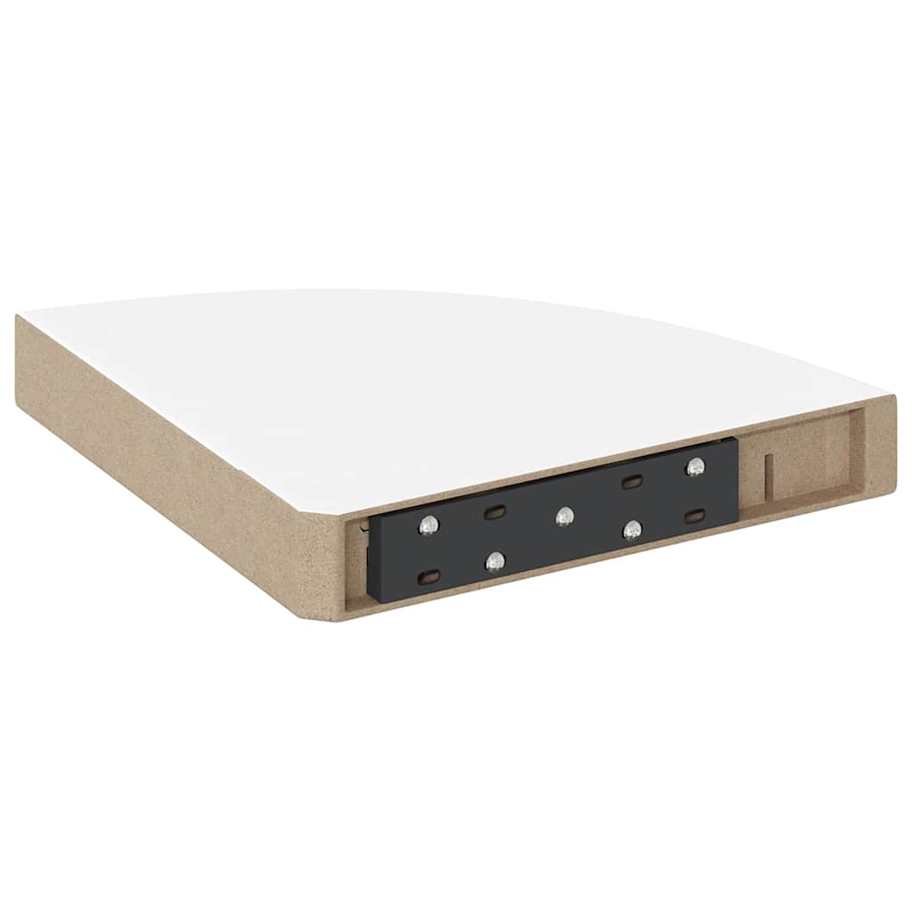 Mensole Angolari Sospese 4 pz Bianco Lucido 25x25x3,8 cm MDF | homemem39
