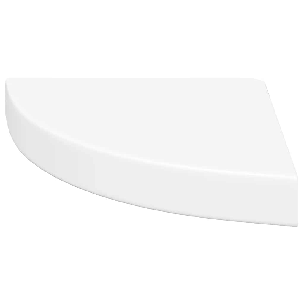 Scaffale Angolare a Parete Bianco 25x25x3,8 cm in MDF | homemem39