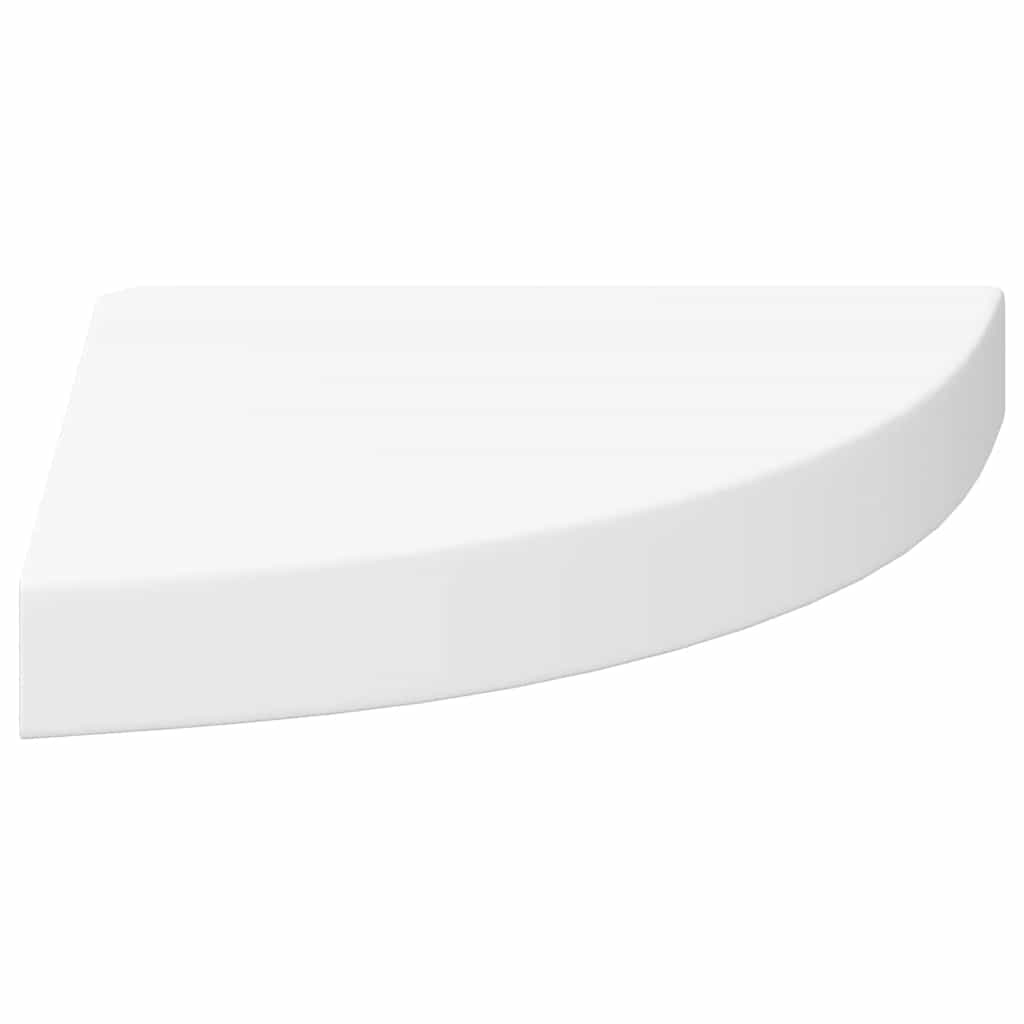 Scaffali Angolari a Parete 2 pz Bianchi 25x25x3,8 cm in MDF | homemem39