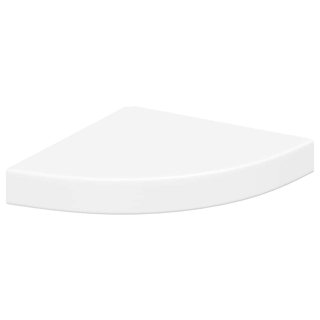 Scaffali Angolari a Parete 4 pz Bianchi 25x25x3,8 cm in MDF | homemem39