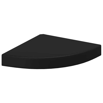 Scaffale Angolare a Parete Nero 25x25x3,8 cm in MDF | homemem39