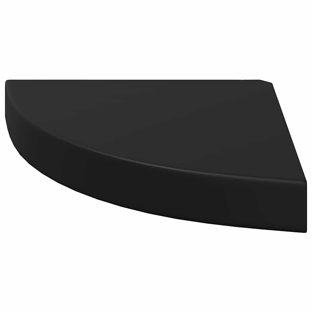 Scaffale Angolare a Parete Nero 25x25x3,8 cm in MDF | homemem39