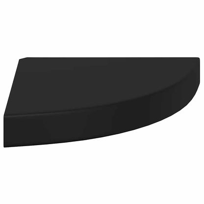 Scaffale Angolare a Parete Nero 25x25x3,8 cm in MDF | homemem39
