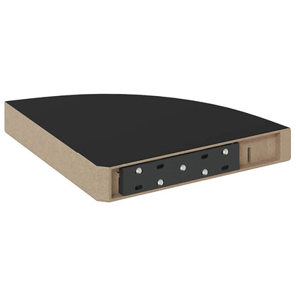Scaffale Angolare a Parete Nero 25x25x3,8 cm in MDF | homemem39