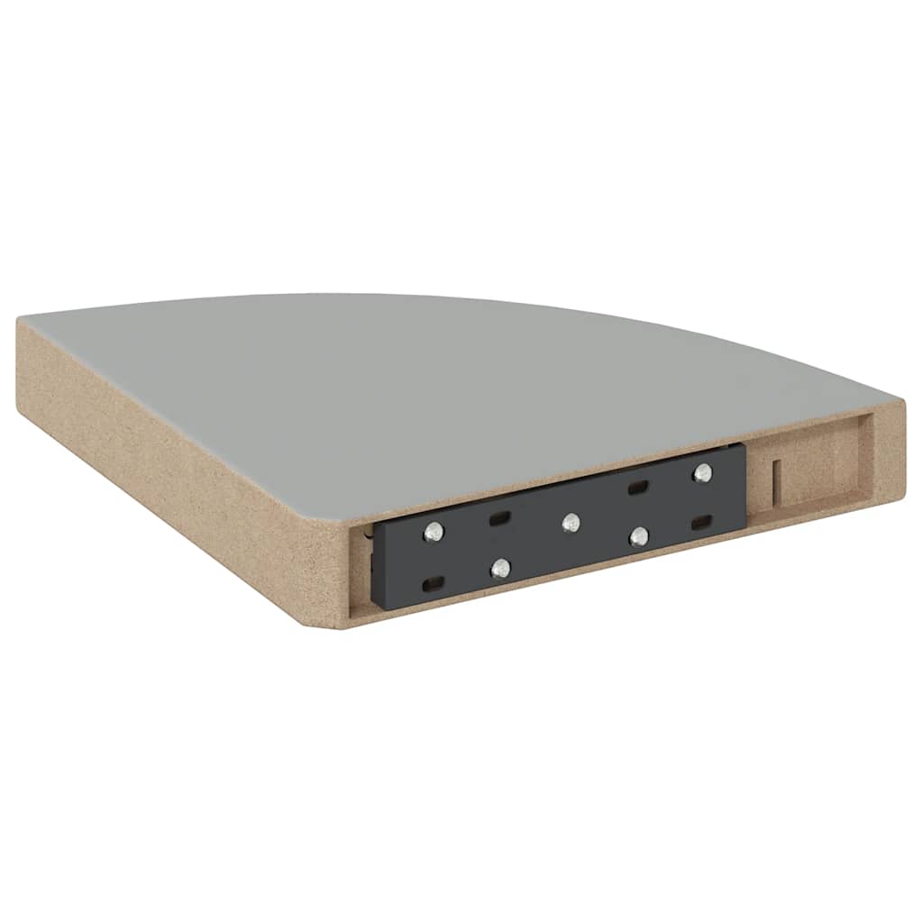 Scaffale Angolare a Parete Grigio 25x25x3,8 cm in MDF | homemem39