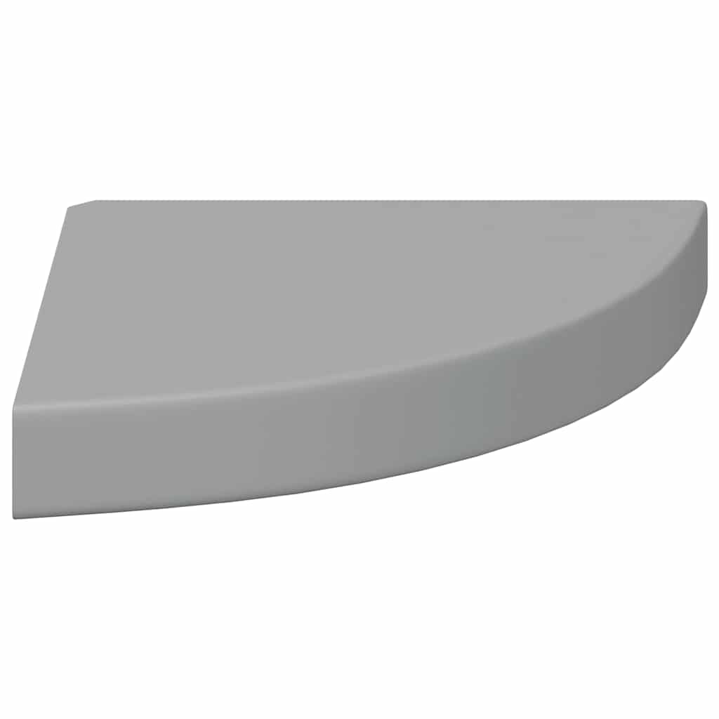 Scaffali Angolari a Parete 4 pz Grigi 25x25x3,8 cm in MDF | homemem39
